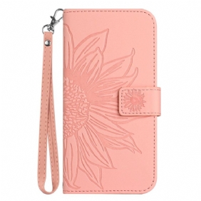 Kotelot Xiaomi Redmi Note 14 5g Puhelinkuoret Auringonkukkakuvio Ja Hihna