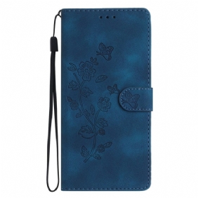 Kotelot Poco C85 Puhelinkuoret Kukallinen Mokkanahkakuvio