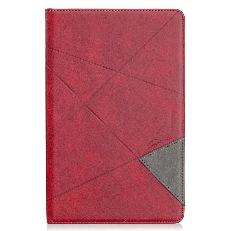 Kuoret Samsung Galaxy Tab S6 Lite Geometria Nahkaefekti