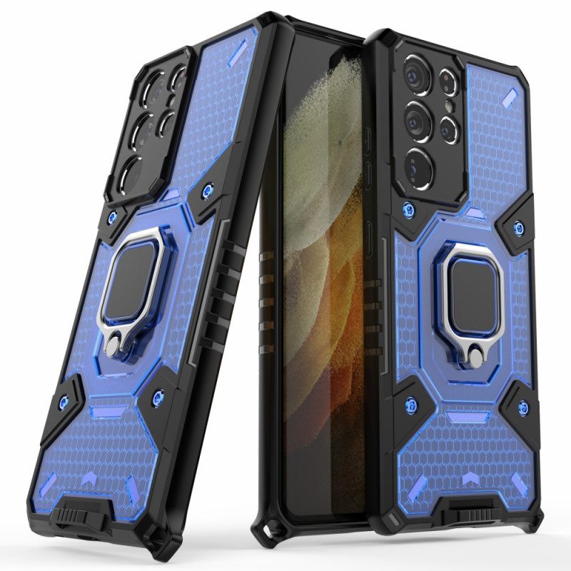 Case Samsung Galaxy S21 Ultra 5G Hunajakenno Renkaalla