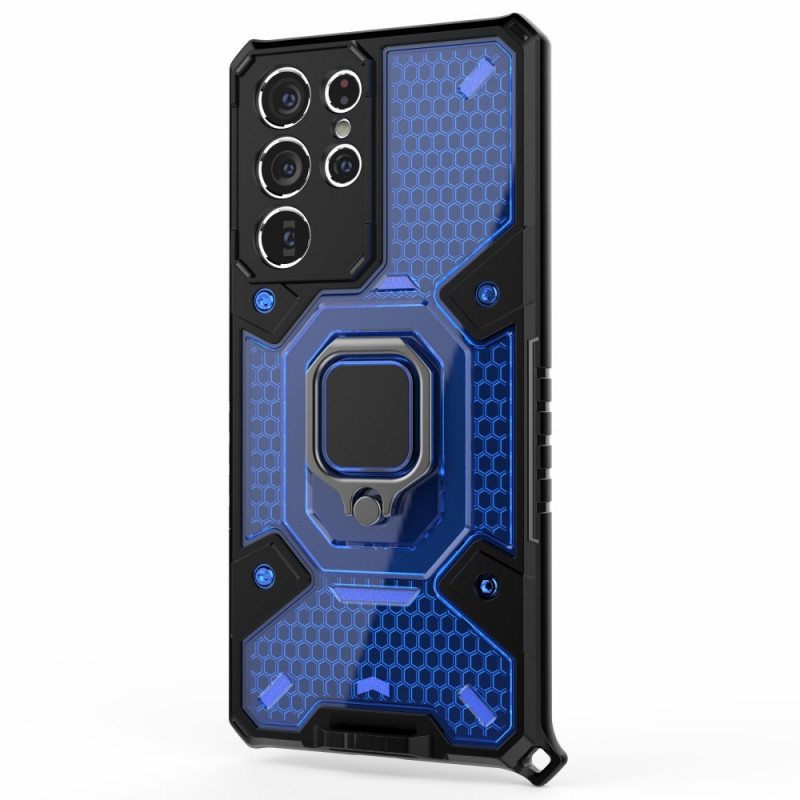 Case Samsung Galaxy S21 Ultra 5G Hunajakenno Renkaalla