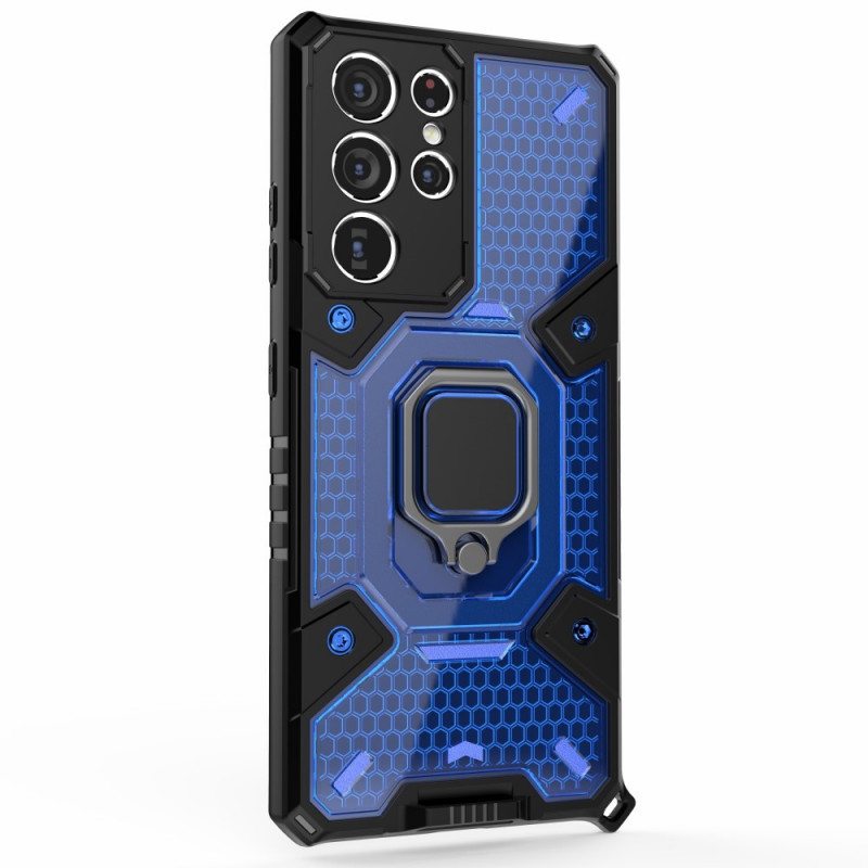 Case Samsung Galaxy S21 Ultra 5G Hunajakenno Renkaalla