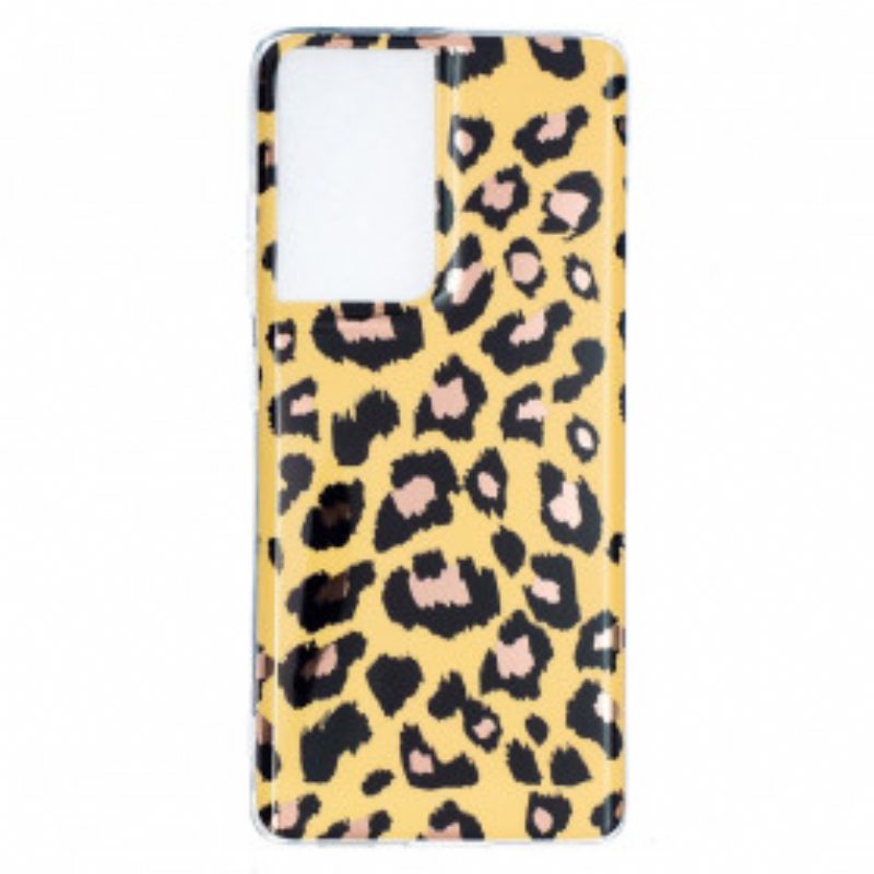 Case Samsung Galaxy S21 Ultra 5G Leopard-tyylinen Marmori