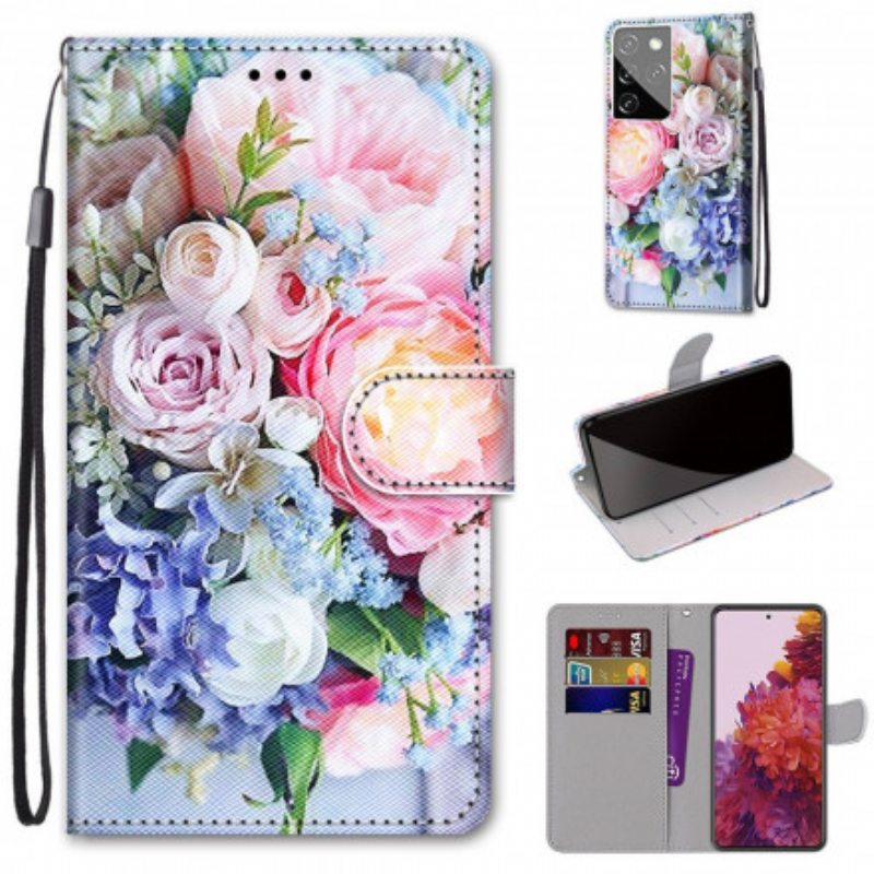 Flip Case Samsung Galaxy S21 Ultra 5G Floral Wonder