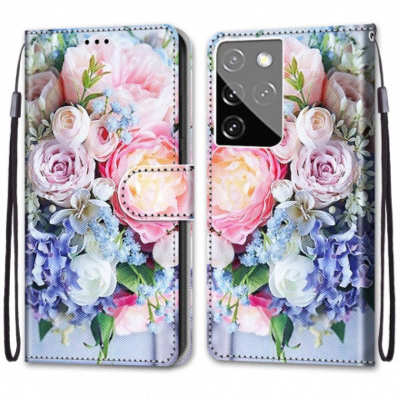 Flip Case Samsung Galaxy S21 Ultra 5G Floral Wonder