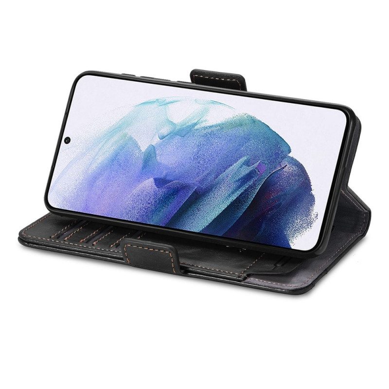Flip Case Samsung Galaxy S21 Ultra 5G Kaksivärinen Kaksoislukkokoteloo