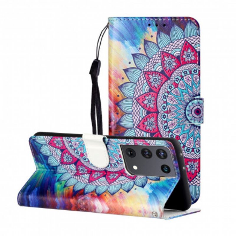 Flip Case Samsung Galaxy S21 Ultra 5G Kuningas Mandala