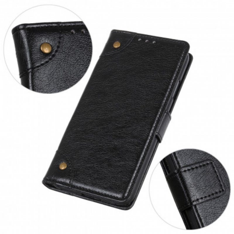 Kotelot Samsung Galaxy S21 Ultra 5G Antiikkinen Nappan Nahkaefekti