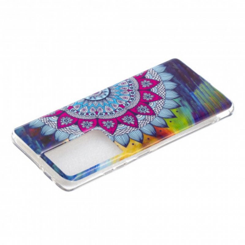 Kuori Samsung Galaxy S21 Ultra 5G Fluoresoiva Värillinen Mandala