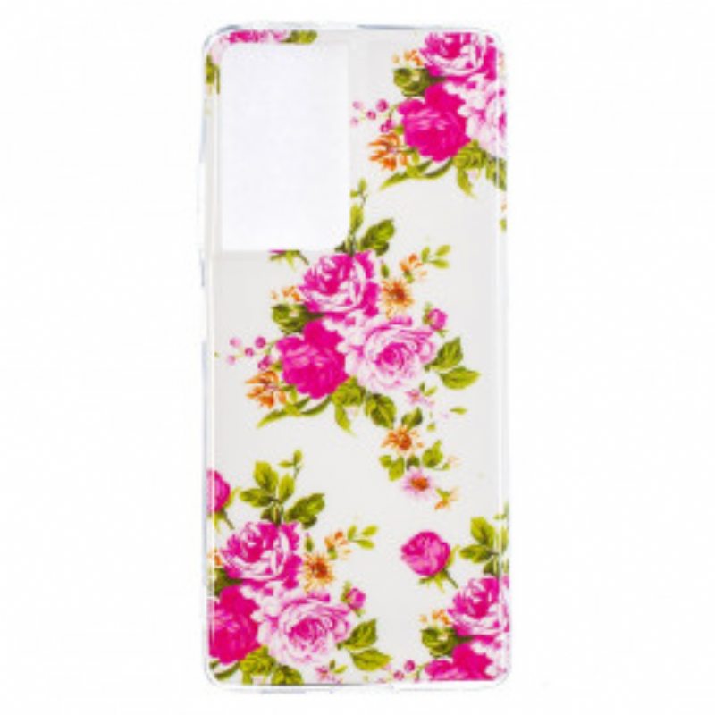 Kuori Samsung Galaxy S21 Ultra 5G Fluoresoivat Liberty Flowers
