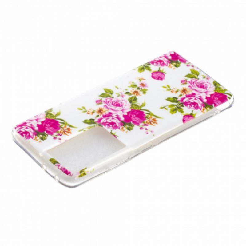 Kuori Samsung Galaxy S21 Ultra 5G Fluoresoivat Liberty Flowers