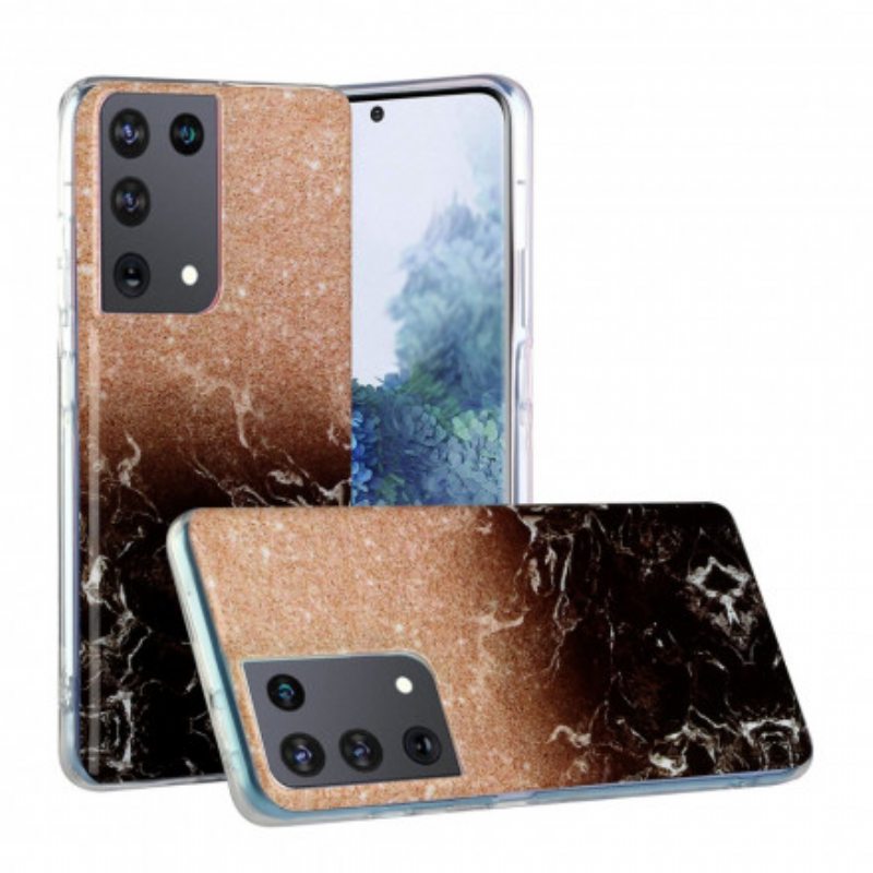 Kuori Samsung Galaxy S21 Ultra 5G Gradientti Glitter Marble