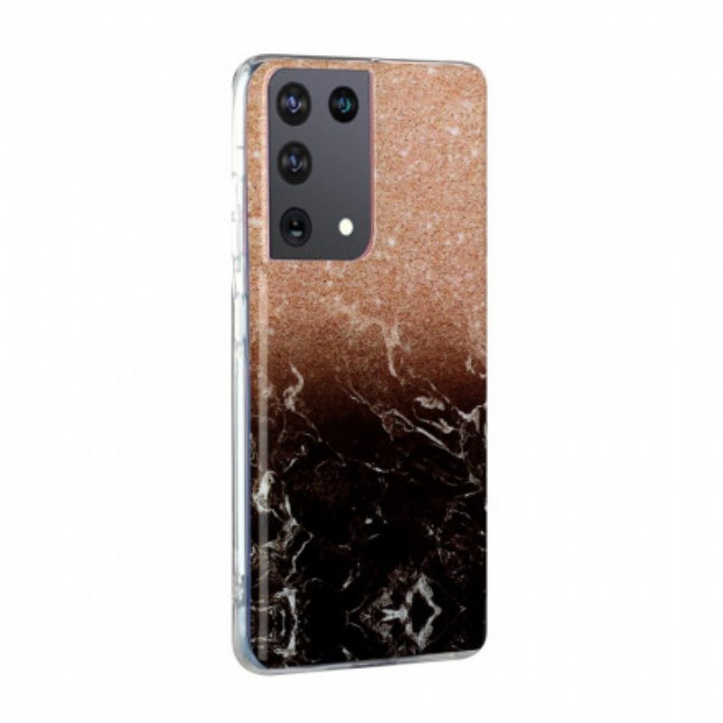 Kuori Samsung Galaxy S21 Ultra 5G Gradientti Glitter Marble