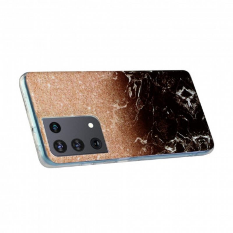 Kuori Samsung Galaxy S21 Ultra 5G Gradientti Glitter Marble