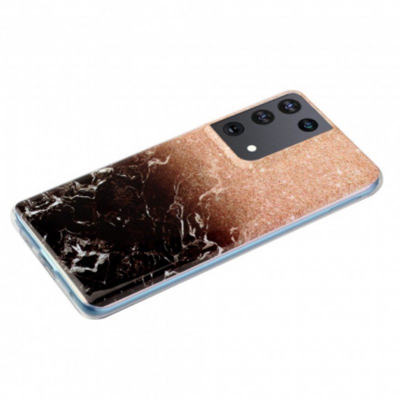 Kuori Samsung Galaxy S21 Ultra 5G Gradientti Glitter Marble