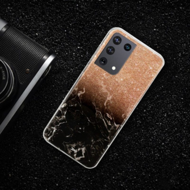 Kuori Samsung Galaxy S21 Ultra 5G Gradientti Glitter Marble