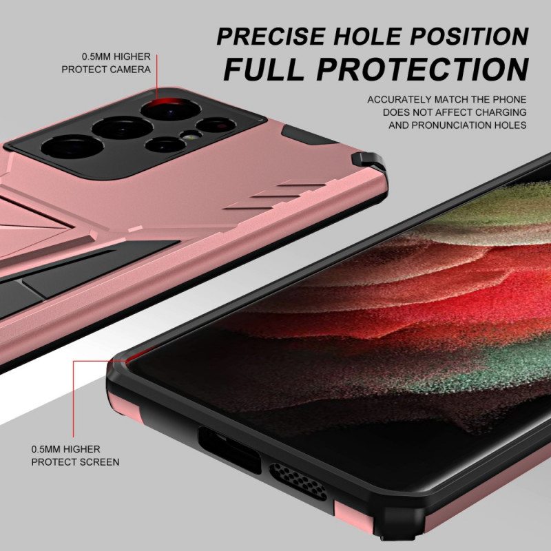 Kuori Samsung Galaxy S21 Ultra 5G Kestävä Irrotettava Tuki