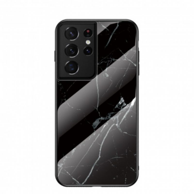 Kuori Samsung Galaxy S21 Ultra 5G Marmorivärit Karkaistu Lasi