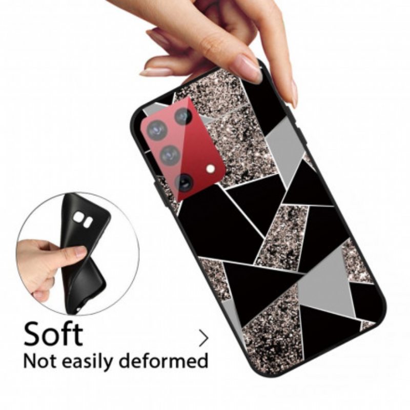 Kuori Samsung Galaxy S21 Ultra 5G Värikäs Geometrinen Marmori