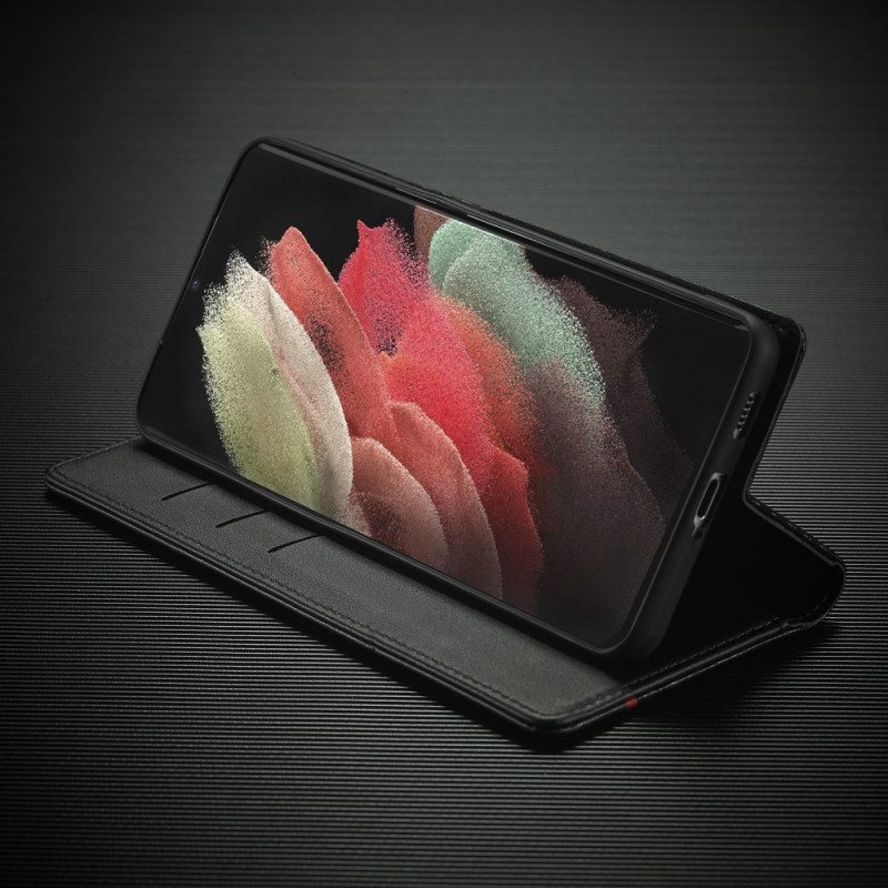 Nahkakotelo Samsung Galaxy S21 Ultra 5G Hiilikuitu Lc.imeeke