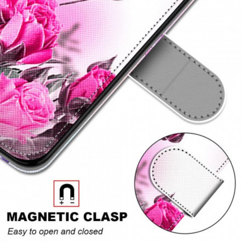 Nahkakotelo Samsung Galaxy S21 Ultra 5G Maagiset Kukat