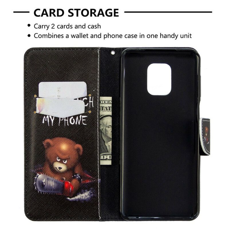 Flip Case Xiaomi Redmi Note 9S / 9 Pro Vaarallinen Karhu