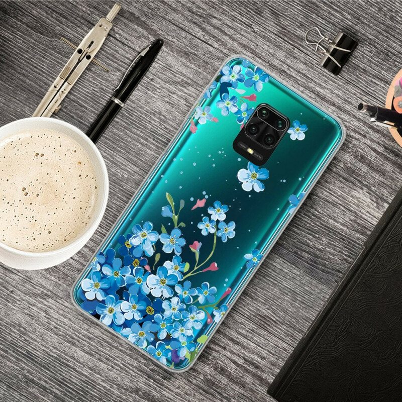 Kuori Xiaomi Redmi Note 9S / 9 Pro Sinisiä Kukkia