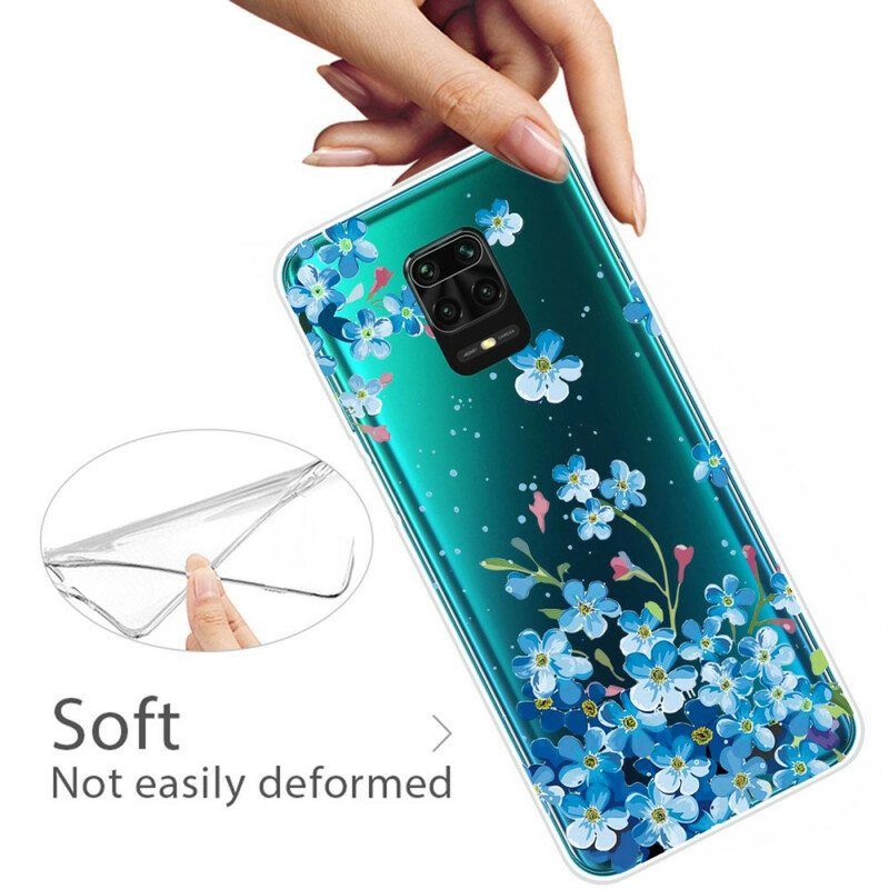 Kuori Xiaomi Redmi Note 9S / 9 Pro Sinisiä Kukkia