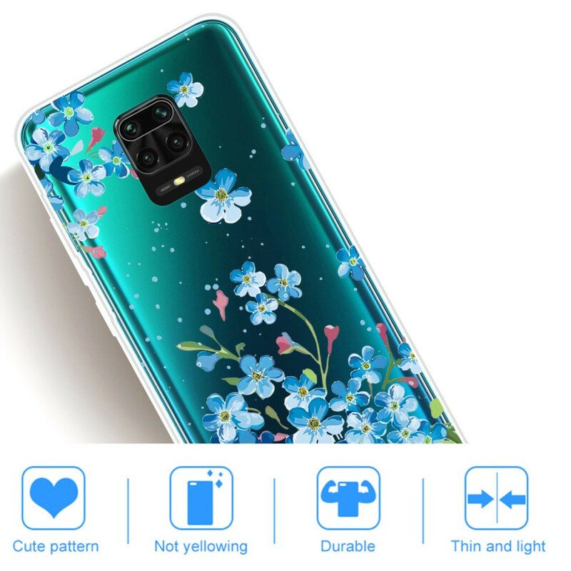 Kuori Xiaomi Redmi Note 9S / 9 Pro Sinisiä Kukkia