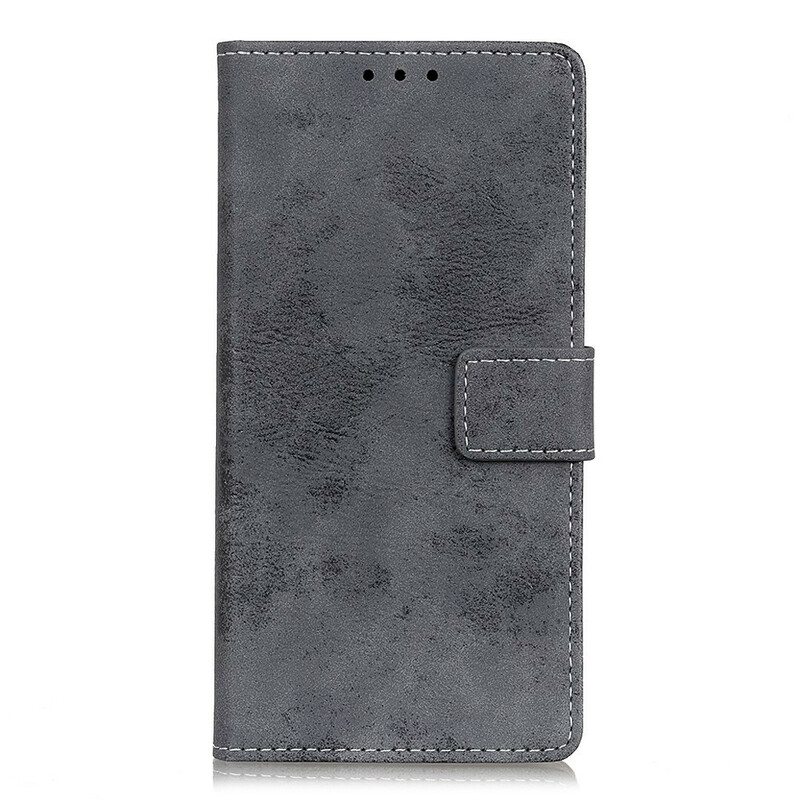 Nahkakotelo Xiaomi Redmi Note 9S / 9 Pro Vintage Nahkaefekti