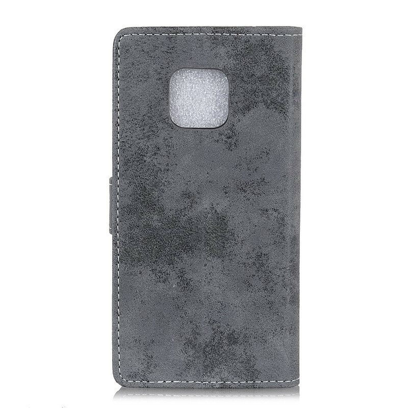 Nahkakotelo Xiaomi Redmi Note 9S / 9 Pro Vintage Nahkaefekti