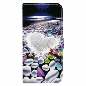 Nahkakotelo Xiaomi Redmi Note 15 Pro 5g Valkoinen Sydän