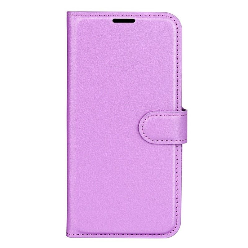 Flip Case Samsung Galaxy A14 / A14 5G Klassinen Keinonahka