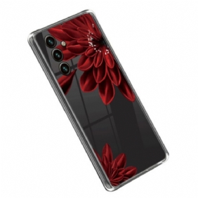Kuori Samsung Galaxy A14 / A14 5G Saumaton Punainen Kukka