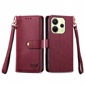 Kotelot Xiaomi Redmi Note 14 4g Sydänkuvioinen Lompakko