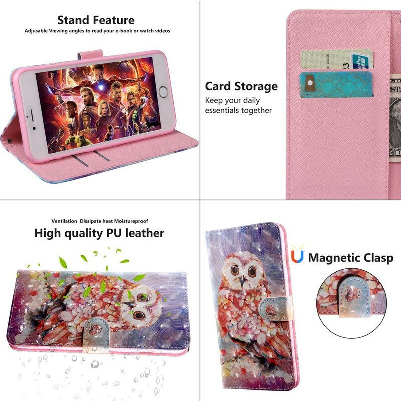 Kotelot Xiaomi Redmi 9 Pöllö Taidemaalari