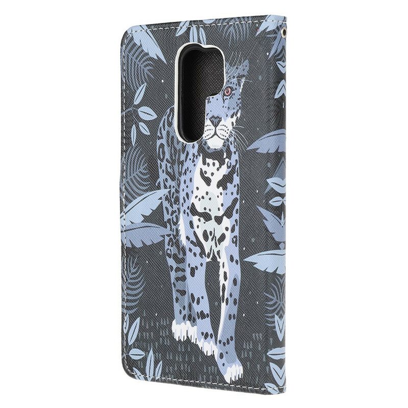 Kotelot Xiaomi Redmi 9 Suojaketju Kuori Strappy Leopard
