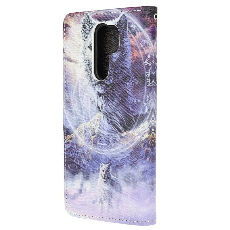 Kotelot Xiaomi Redmi 9 Susi Talvella Kaulanauhan Kanssa
