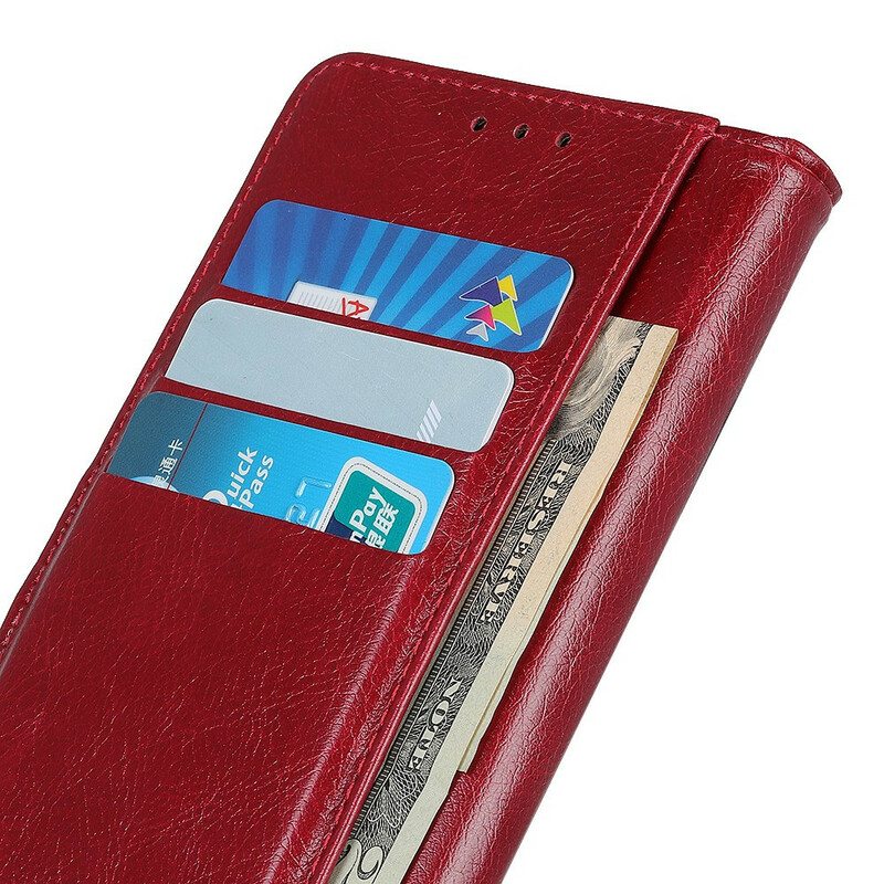 Nahkakotelo Xiaomi Redmi 9 Tyylikkäät Nappan Nahkaiset Vintage-niitit