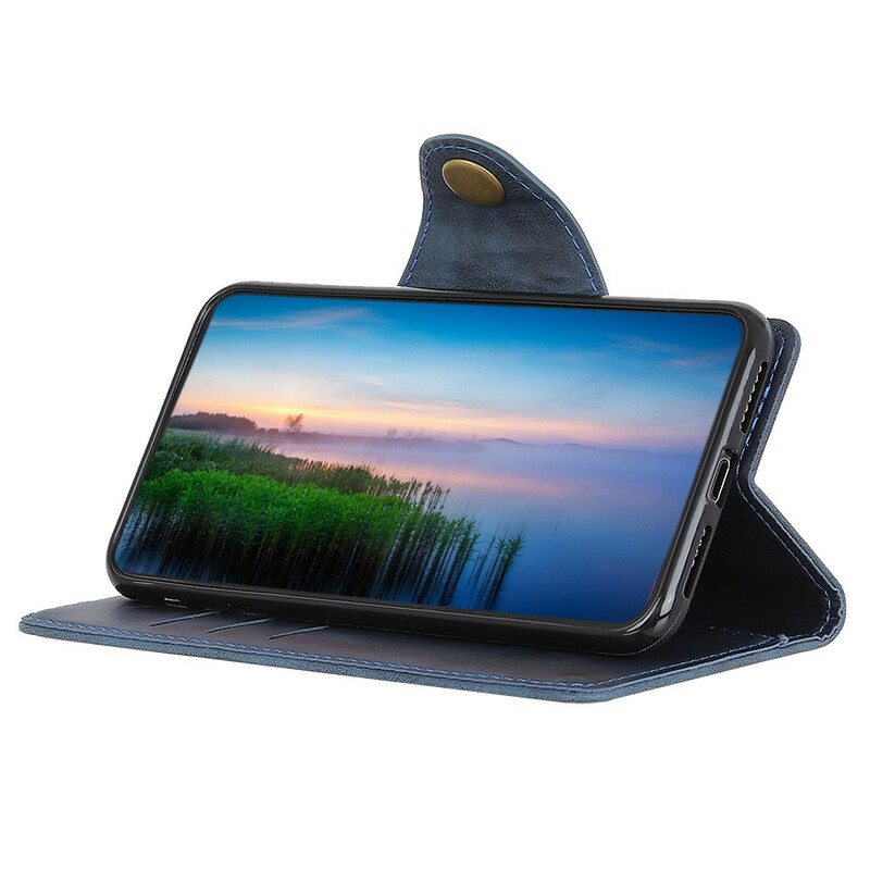 Kotelot iPhone 12 Mini Keinonahkainen Nappi