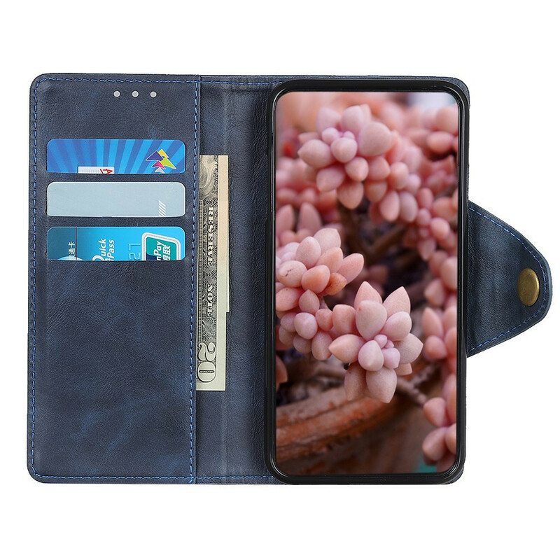 Kotelot iPhone 12 Mini Keinonahkainen Nappi