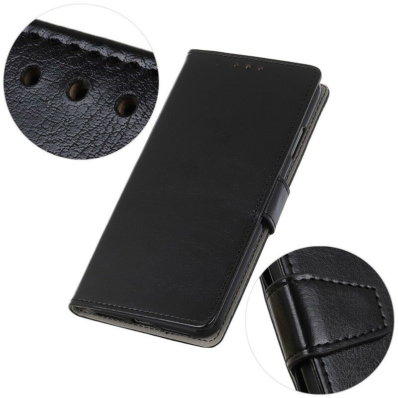 Kotelot iPhone 12 Mini Yksinkertainen Kiiltävä Nahkaefekti