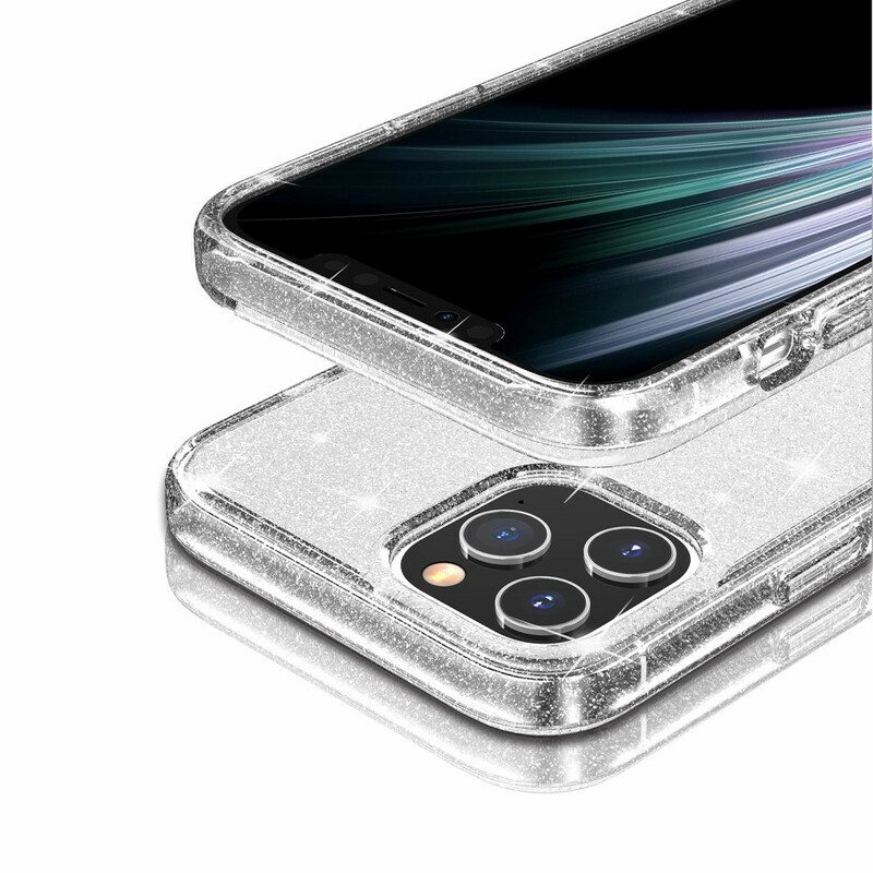 Kuori iPhone 12 Mini Läpinäkyvät Paljetit