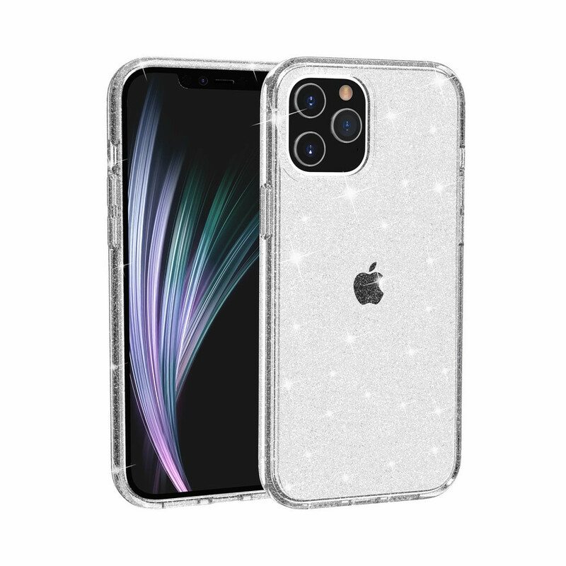 Kuori iPhone 12 Mini Läpinäkyvät Paljetit