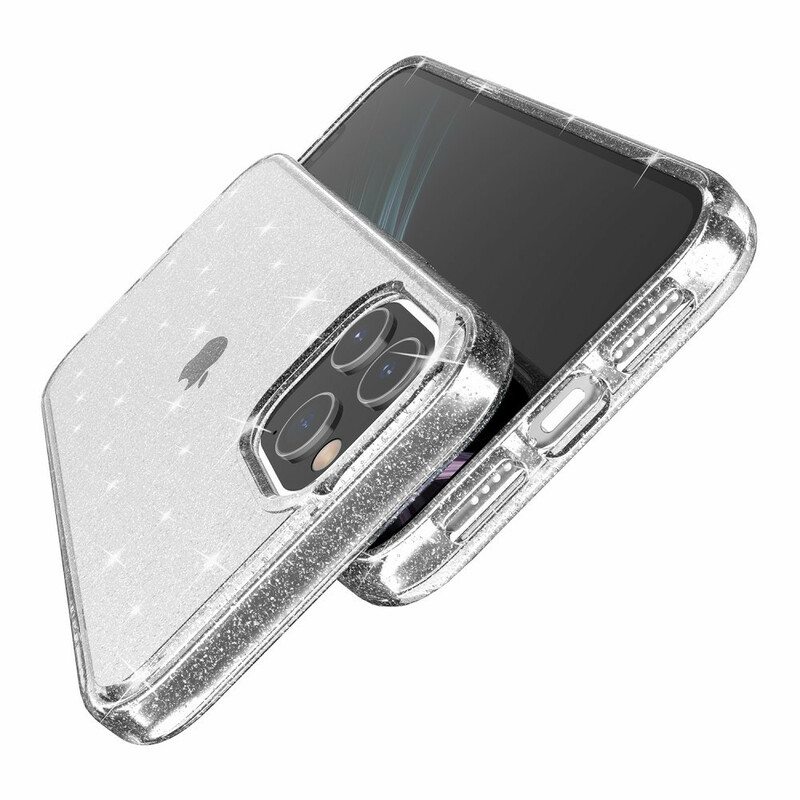 Kuori iPhone 12 Mini Läpinäkyvät Paljetit