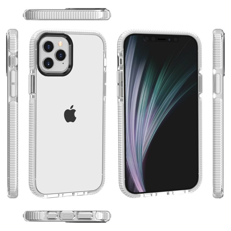 Kuori iPhone 12 Mini Läpinäkyvät Silikonireunat