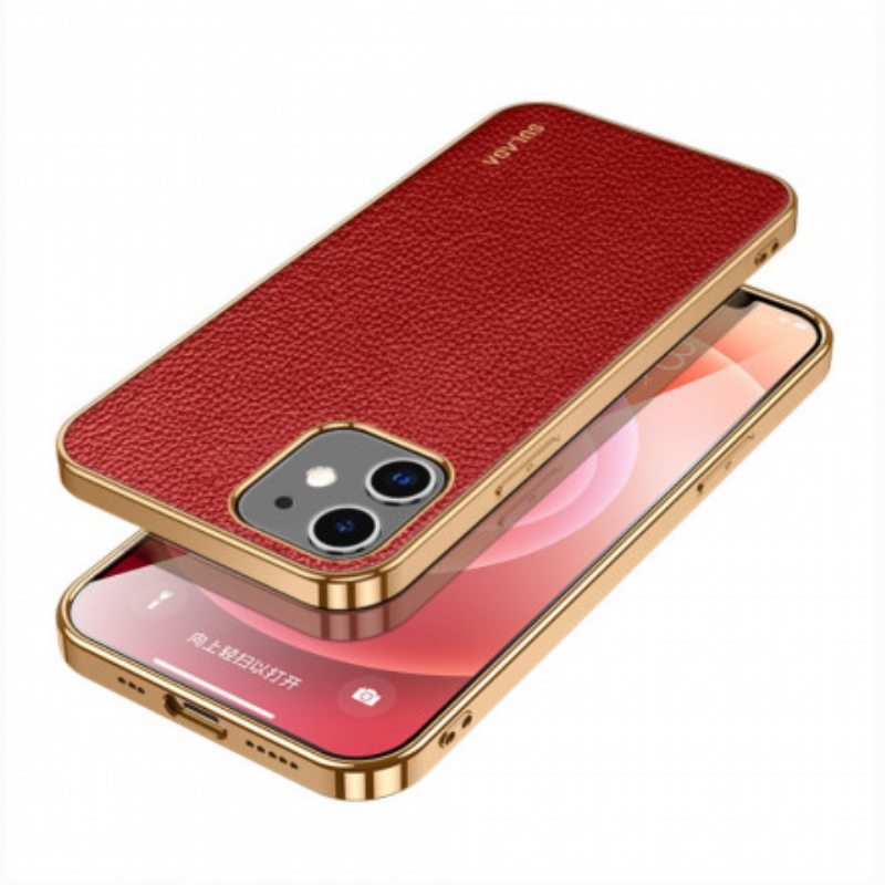 Kuori iPhone 12 Mini Tyylikäs Nahka Sulada