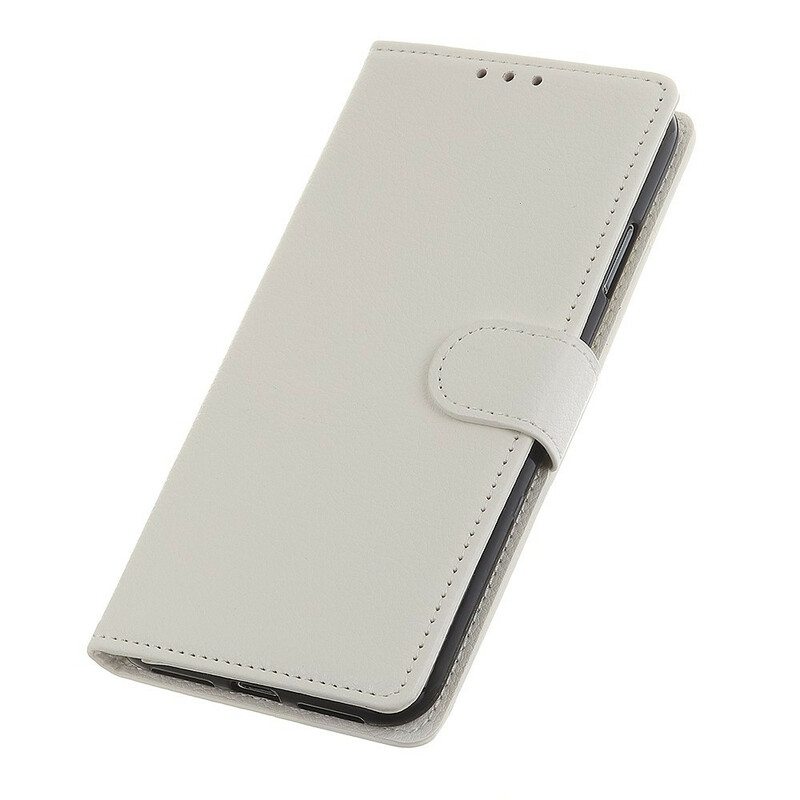 Nahkakotelo iPhone 12 Mini Litsi Tekonahkaa