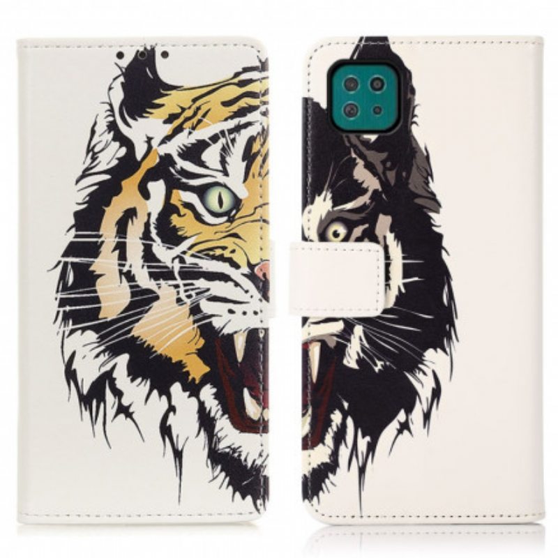 Flip Case Samsung Galaxy A22 5G Kova Tiikeri