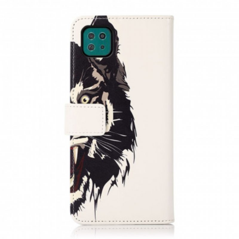 Flip Case Samsung Galaxy A22 5G Kova Tiikeri